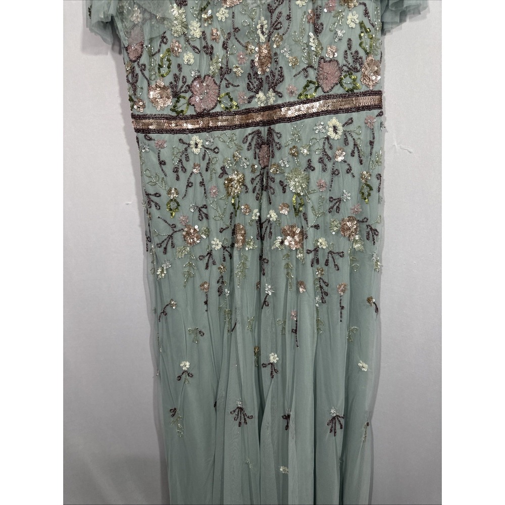 NEW Mac Duggal‎ [ 18 ] 9136 Embellished High Neck Butterfly Sleeve Gown J2223 - Picture 7 of 15